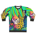 Jungle leopard print sweatshirt with vibrant, nature-inspired design
