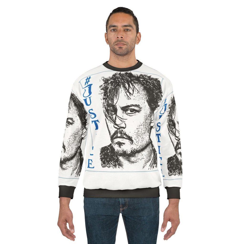 Justice For JD3 Protest Sweatshirt Featuring Johnny Depp