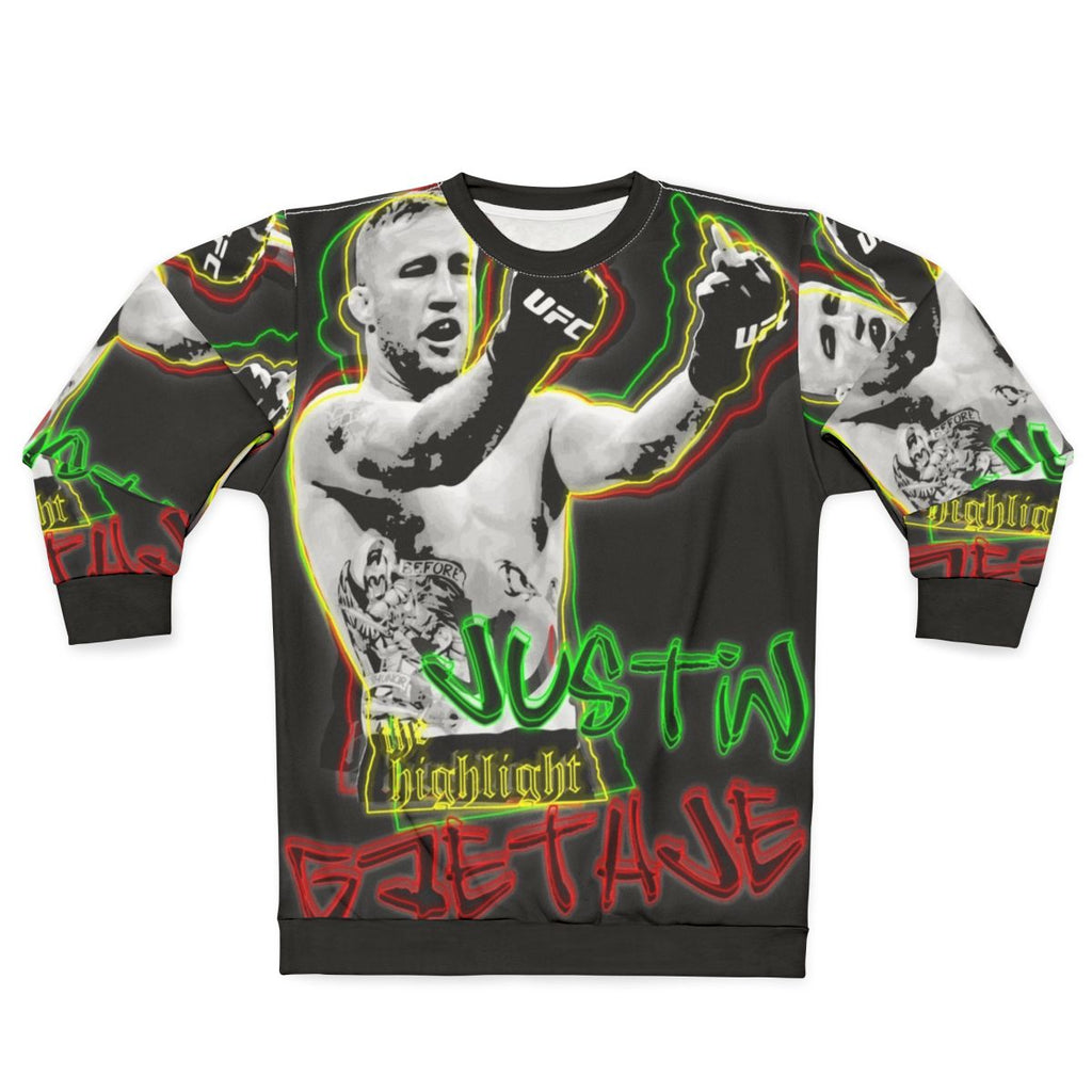 Justin Gaethje "The Highlight" UFC Fighter Rasta Sweatshirt