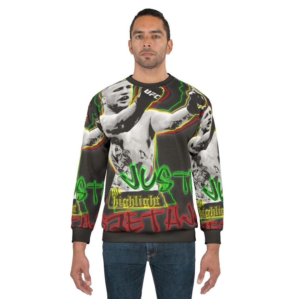 Justin Gaethje "The Highlight" UFC Fighter Rasta Sweatshirt