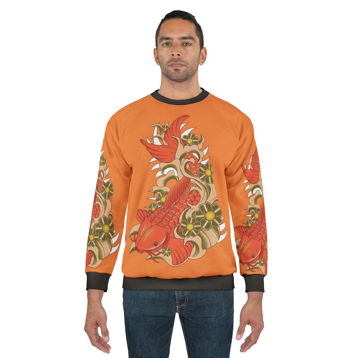 Kai Fish Sweatshirt featuring a graphic design of a fish in the ocean