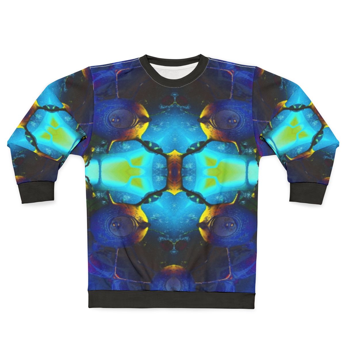Kaleidoscope 1 abstract sweatshirt with vibrant, psychedelic design