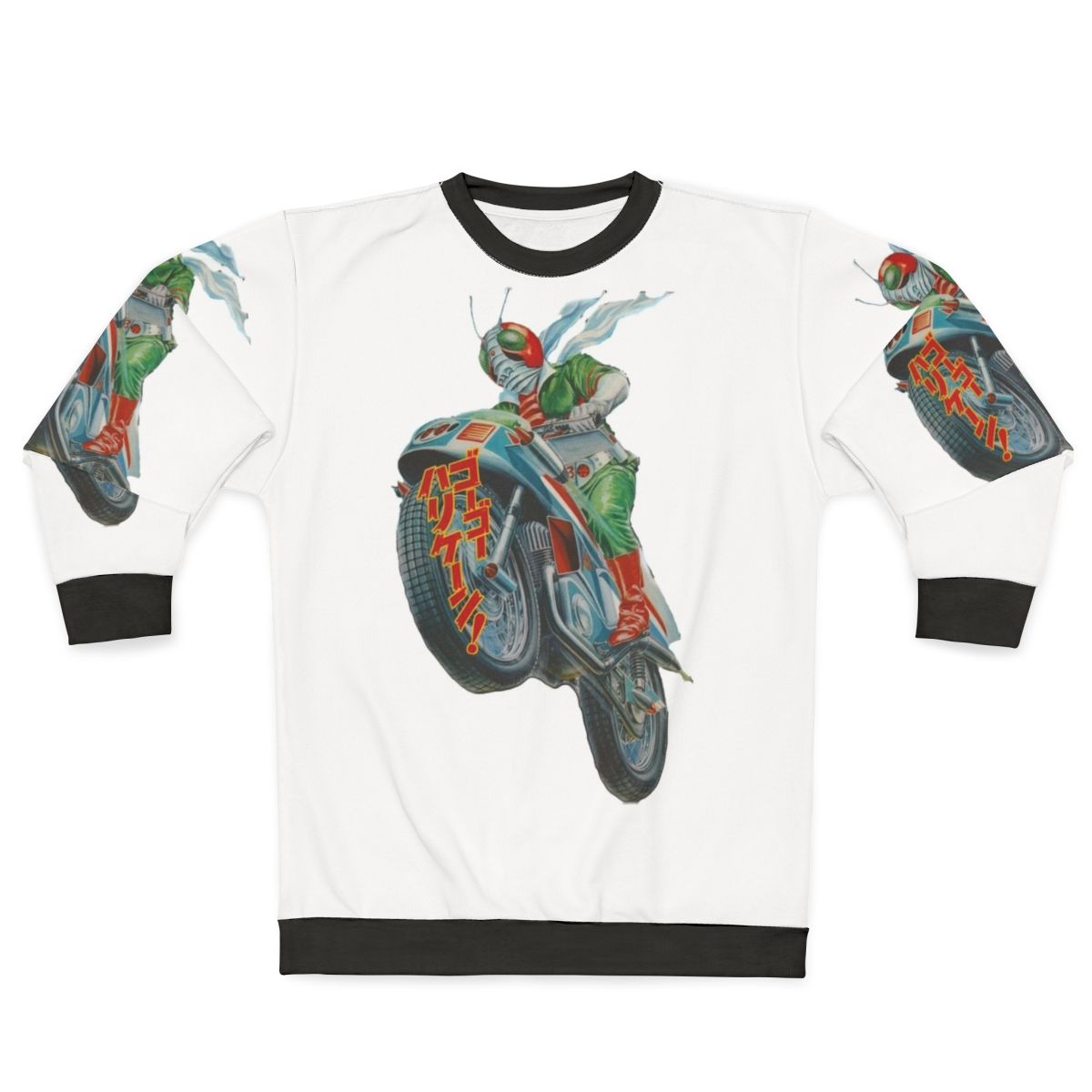 Kamen Rider V3 motorcycle graphic sweatshirt