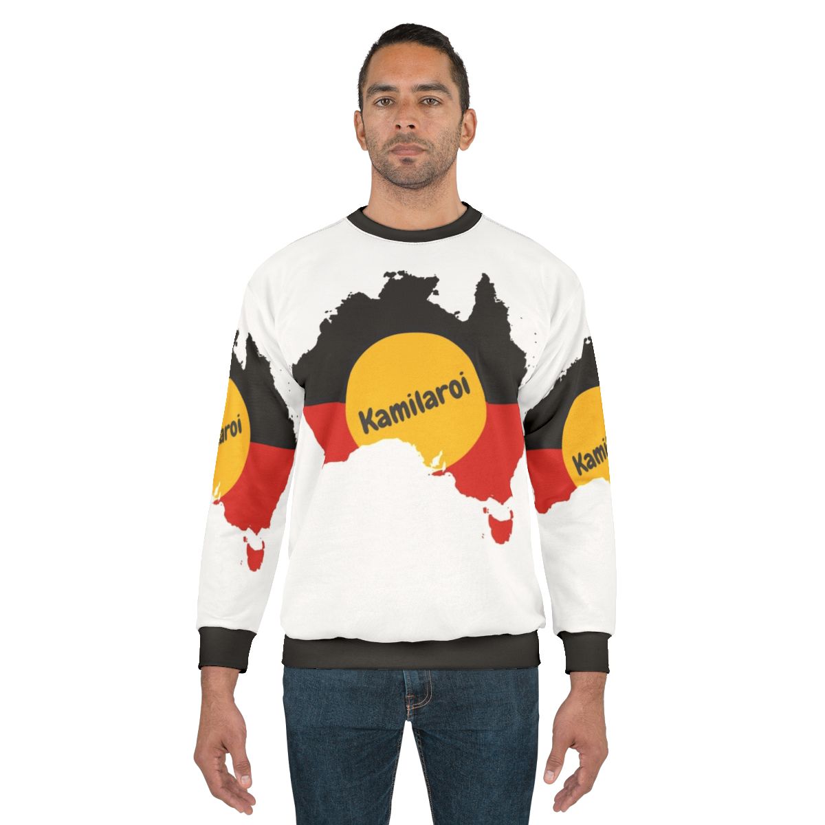 Kamilaroi Aboriginal Australian Sweatshirt featuring indigenous Australian art and culture