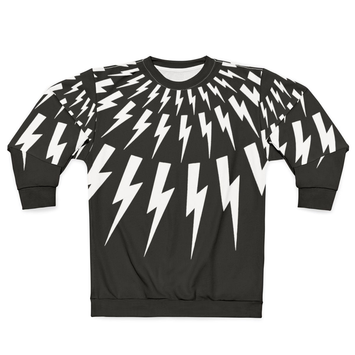 Kapow lightning bolt graphic black and white sweatshirt