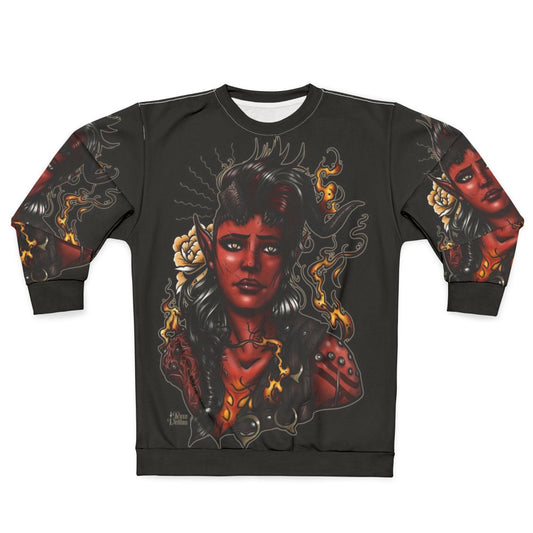 Karlach Rose Demon Baldur's Gate 3 Sweatshirt