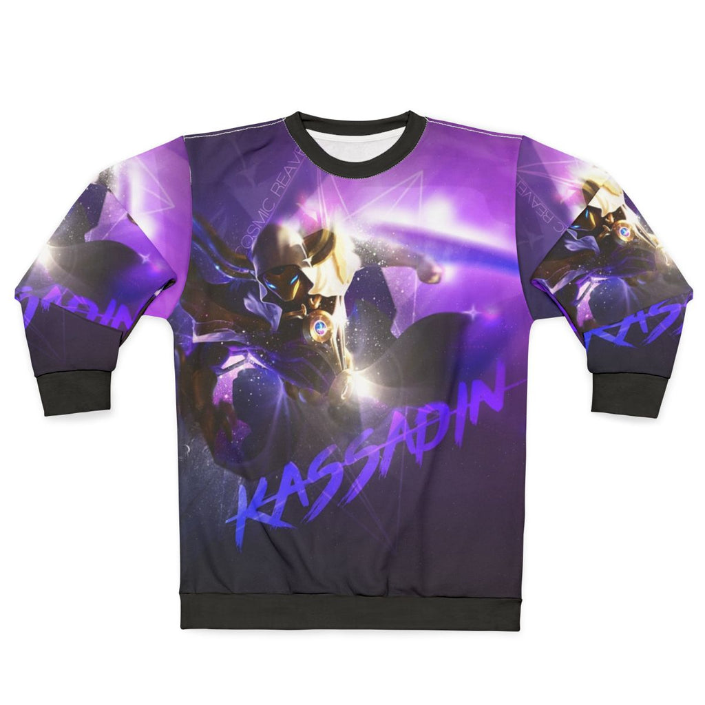 Kassadin from League of Legends featured on a cozy sweatshirt