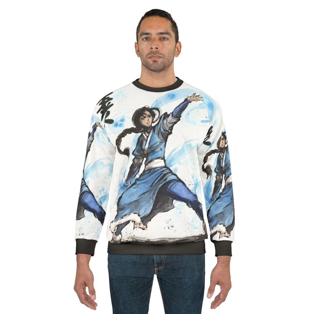 Katara Avatar Sweatshirt with Watercolor Design