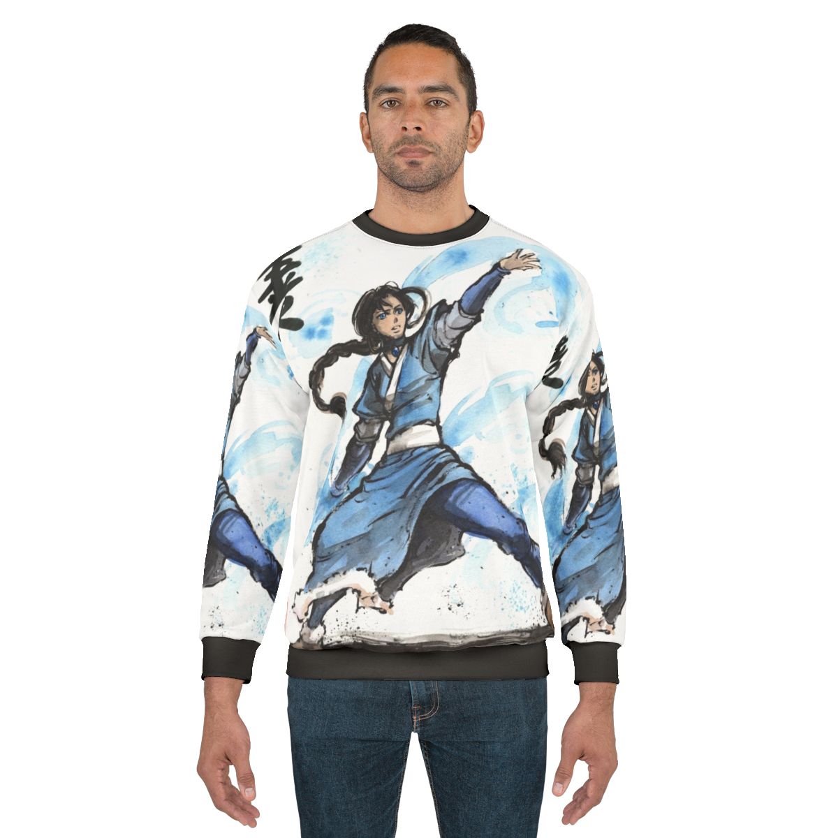 Katara Avatar Sweatshirt with Watercolor Design