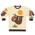 Sloth Sweatshirt with Mountain Landscape Design