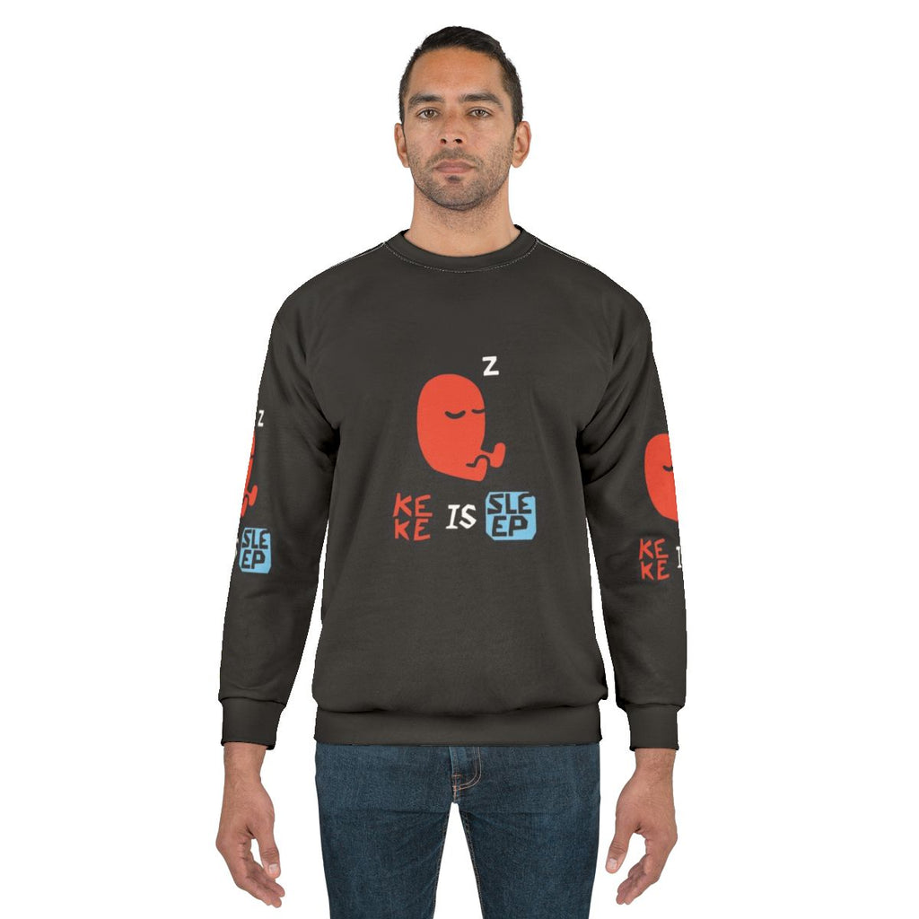 "Keke Is Sleep" Puzzle Game Sweatshirt featuring Baba from the game Baba Is You