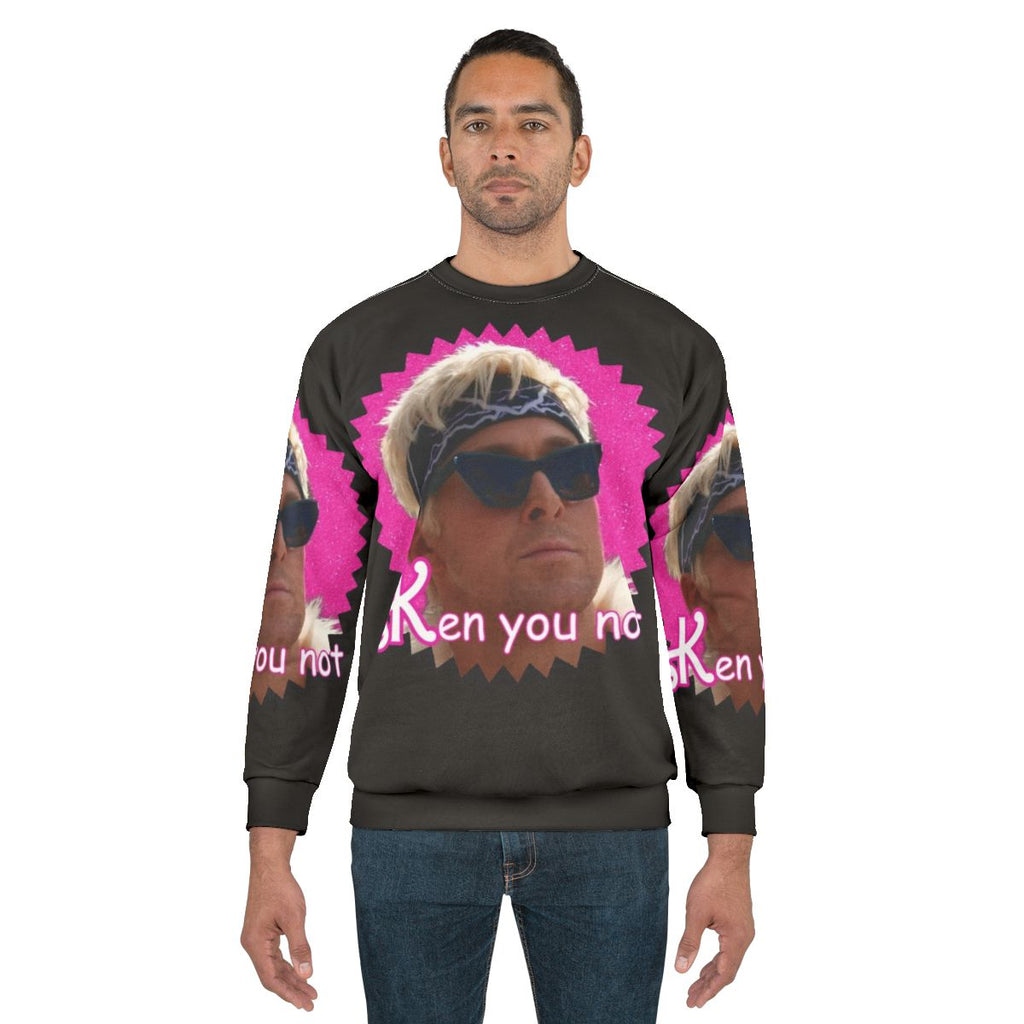 "Funny meme parody sweatshirt with text 'Ken You Not'"