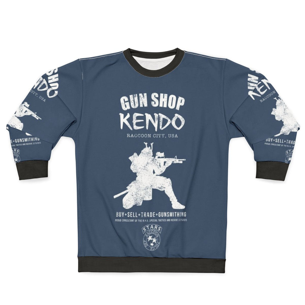 Kendo Gun Shop Sweatshirt featuring Resident Evil survival horror gaming elements