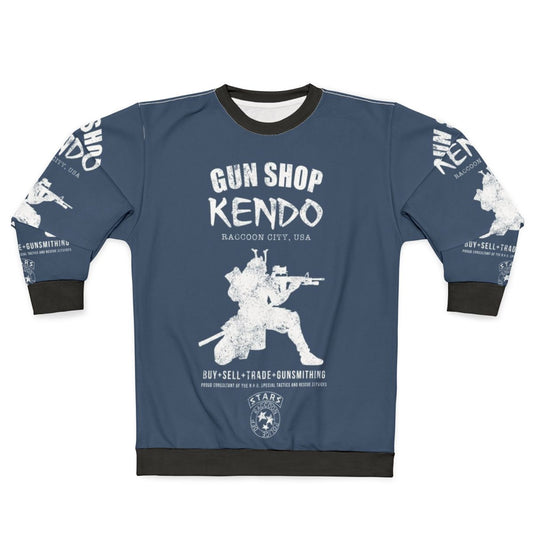 Kendo Gun Shop Sweatshirt featuring Resident Evil survival horror gaming elements