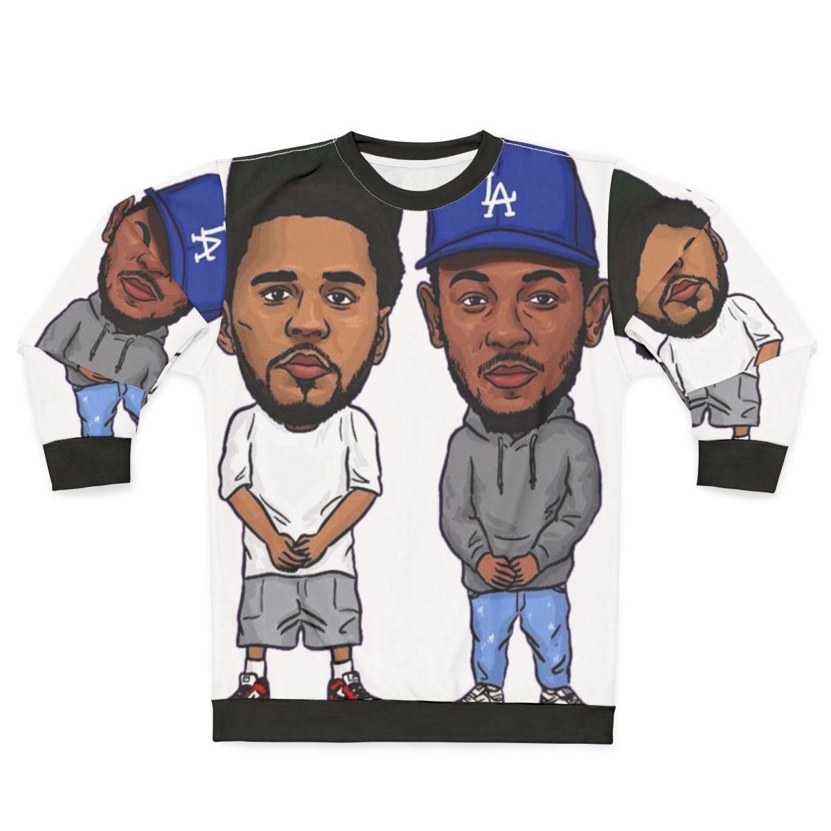 Kendrick Lamar x J Cole Rap Artist Sweatshirt with Hip Hop Pop Art Design