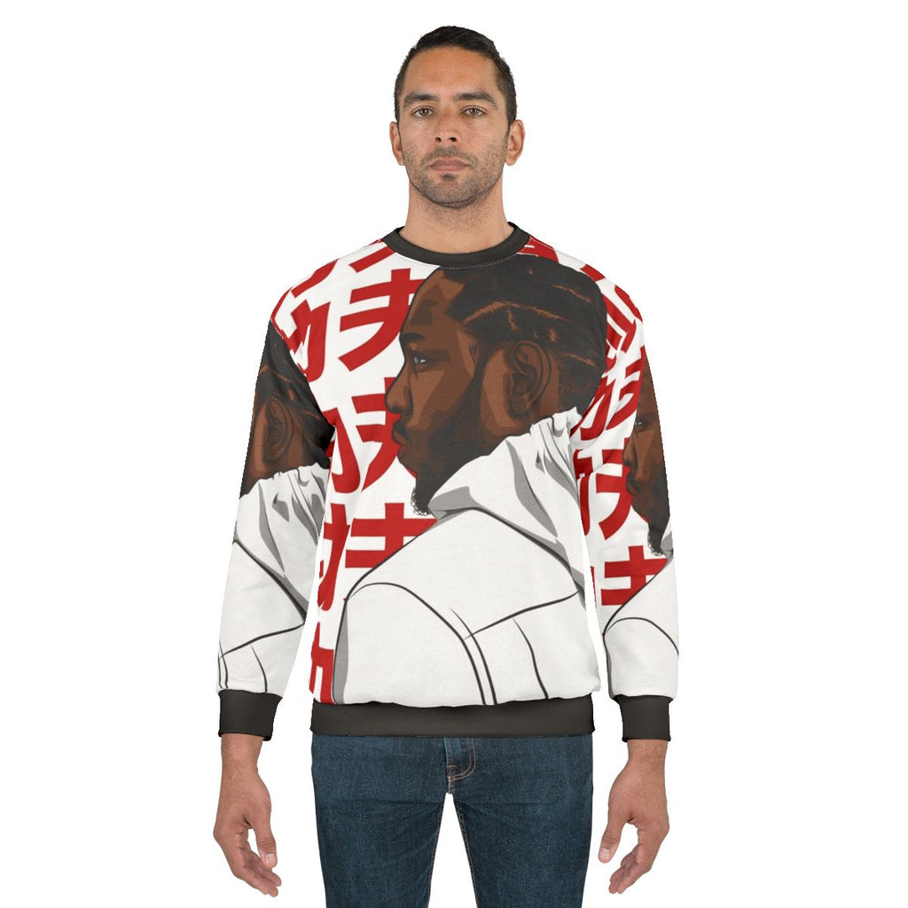 Kendrick Lamar Kung Fu Kenny Sweatshirt with digital art illustration