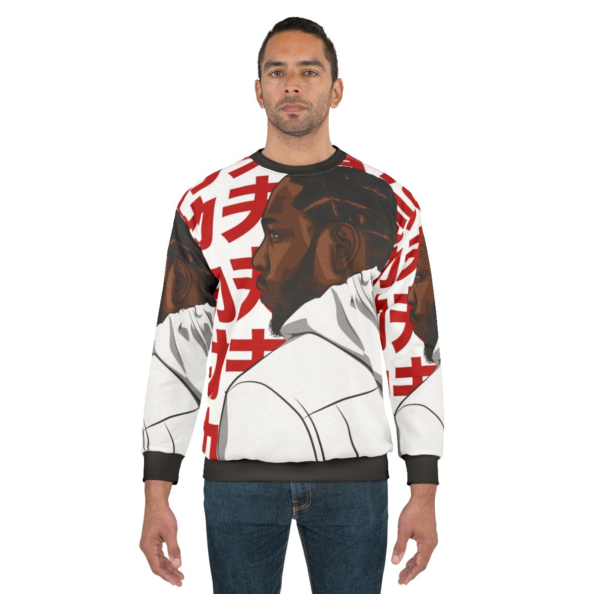 Kendrick Lamar Kung Fu Kenny Sweatshirt with digital art illustration