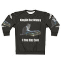 Khajiit meme sweatshirt with gaming and Elder Scrolls inspired design