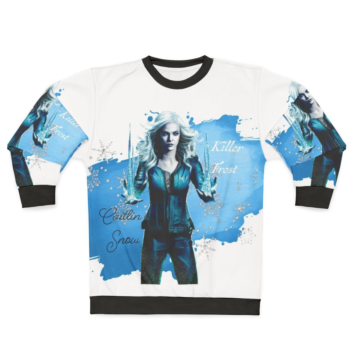 Killer Frost watercolor sweatshirt featuring the DC Comics supervillain