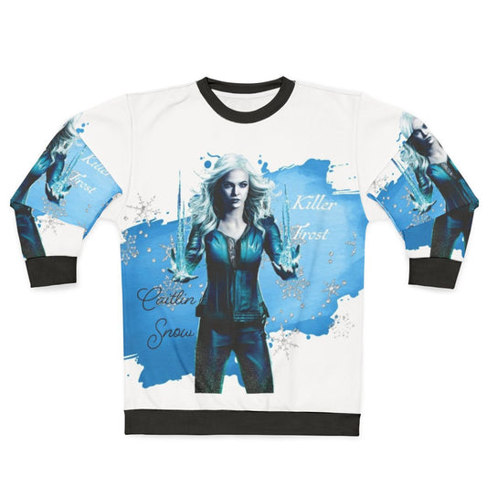 Killer Frost watercolor sweatshirt featuring the DC Comics supervillain