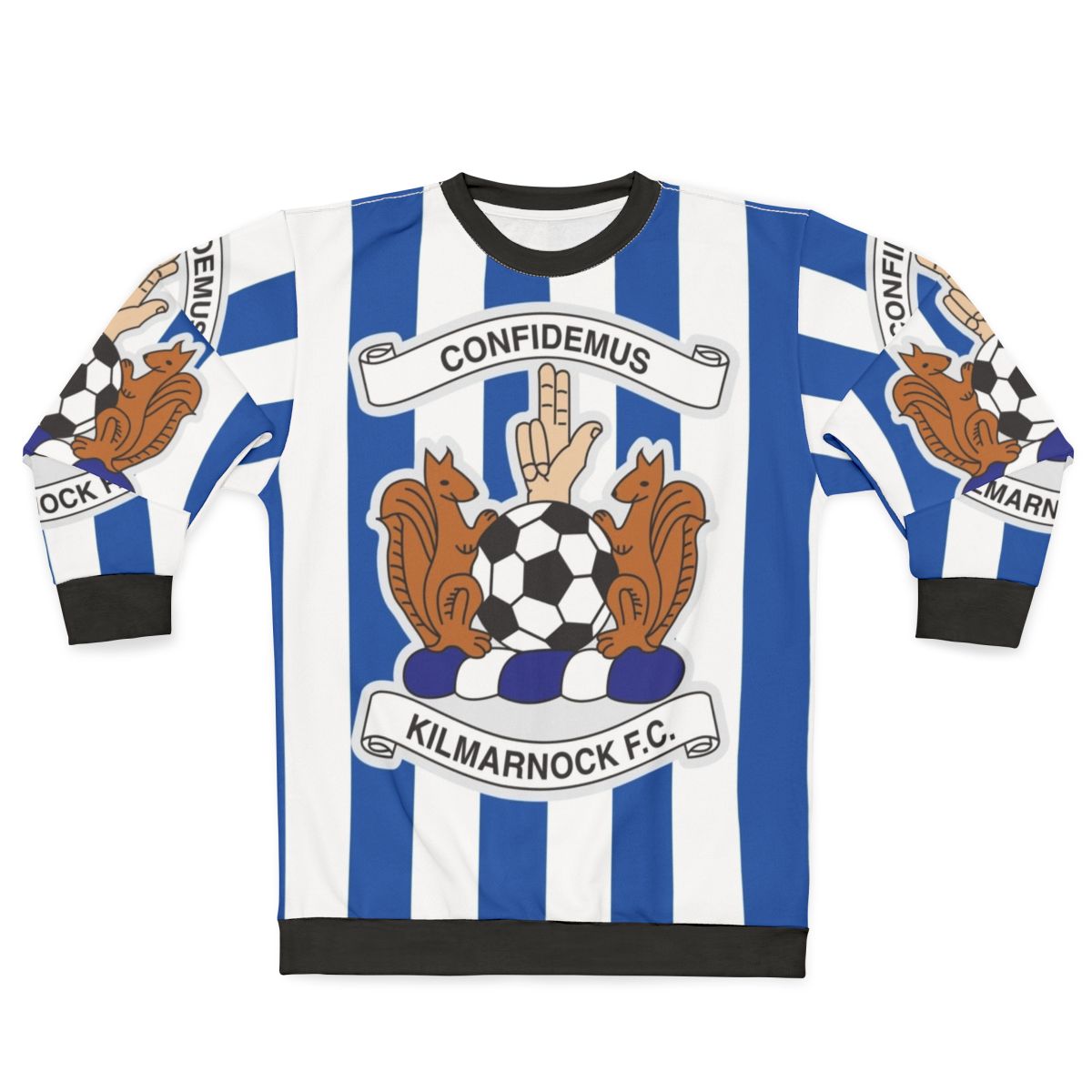 Kilmarnock Football Club Logo Stripes Sweatshirt