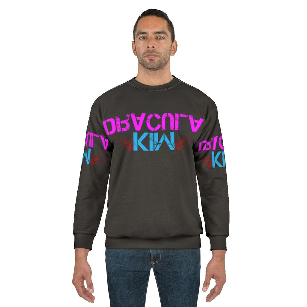 Vampire Gothic Metal Sweatshirt with Dracula Imagery