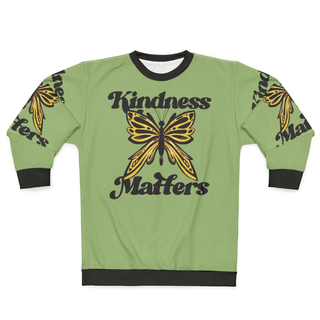 Kindness Matters Sweatshirt with Butterfly Design