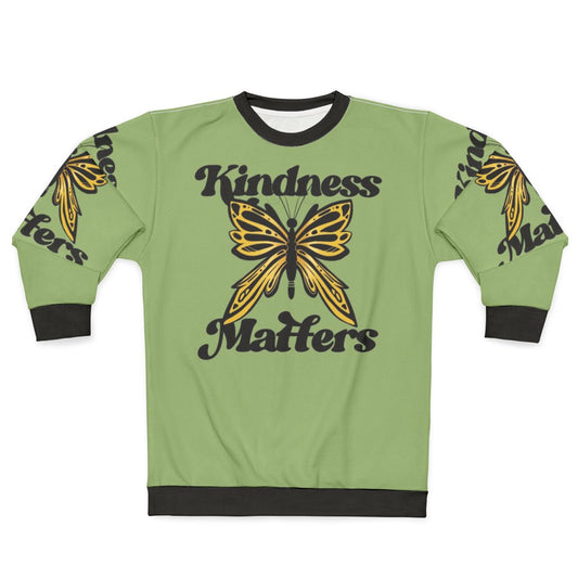 Kindness Matters Sweatshirt with Butterfly Design