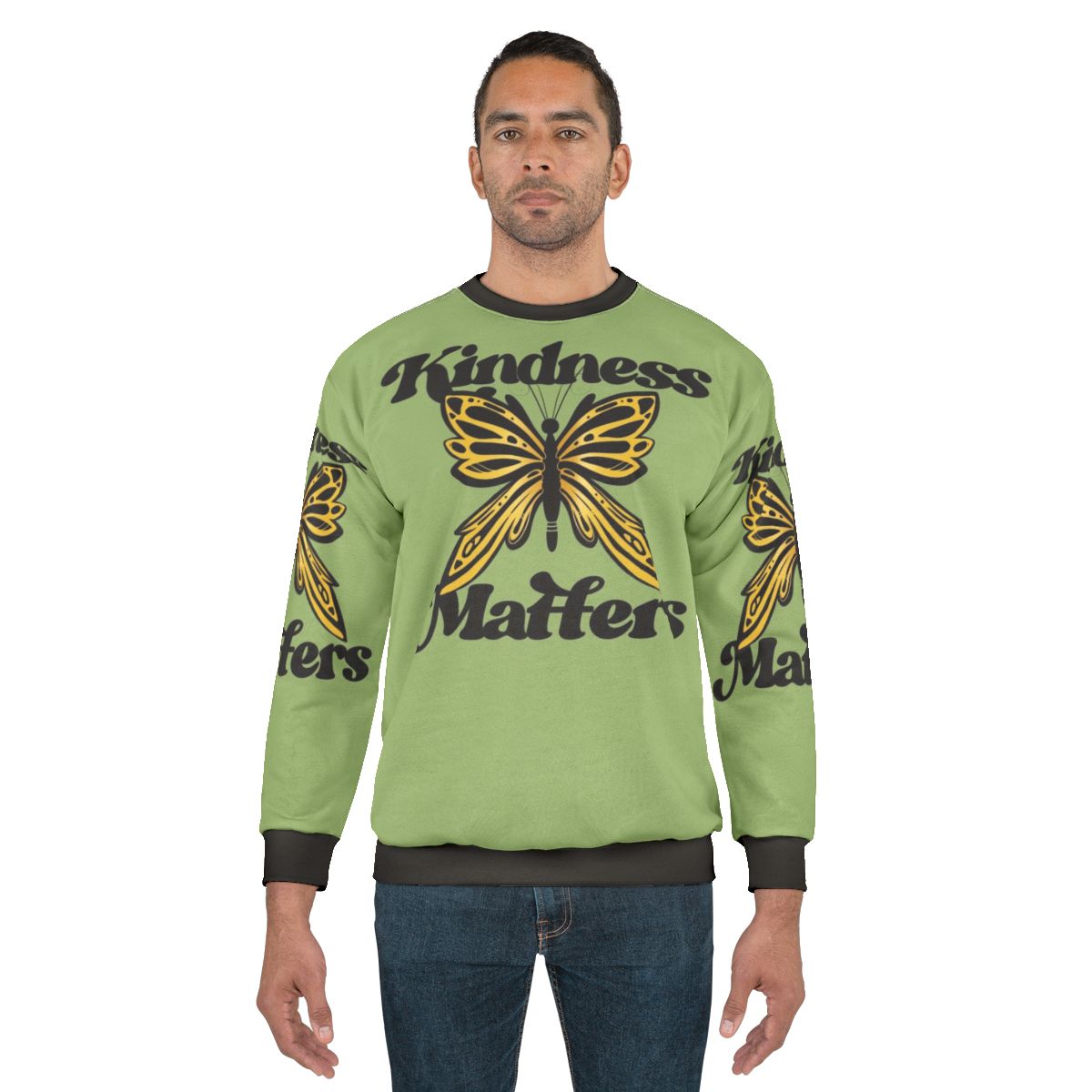 Kindness Matters Sweatshirt with Butterfly Design