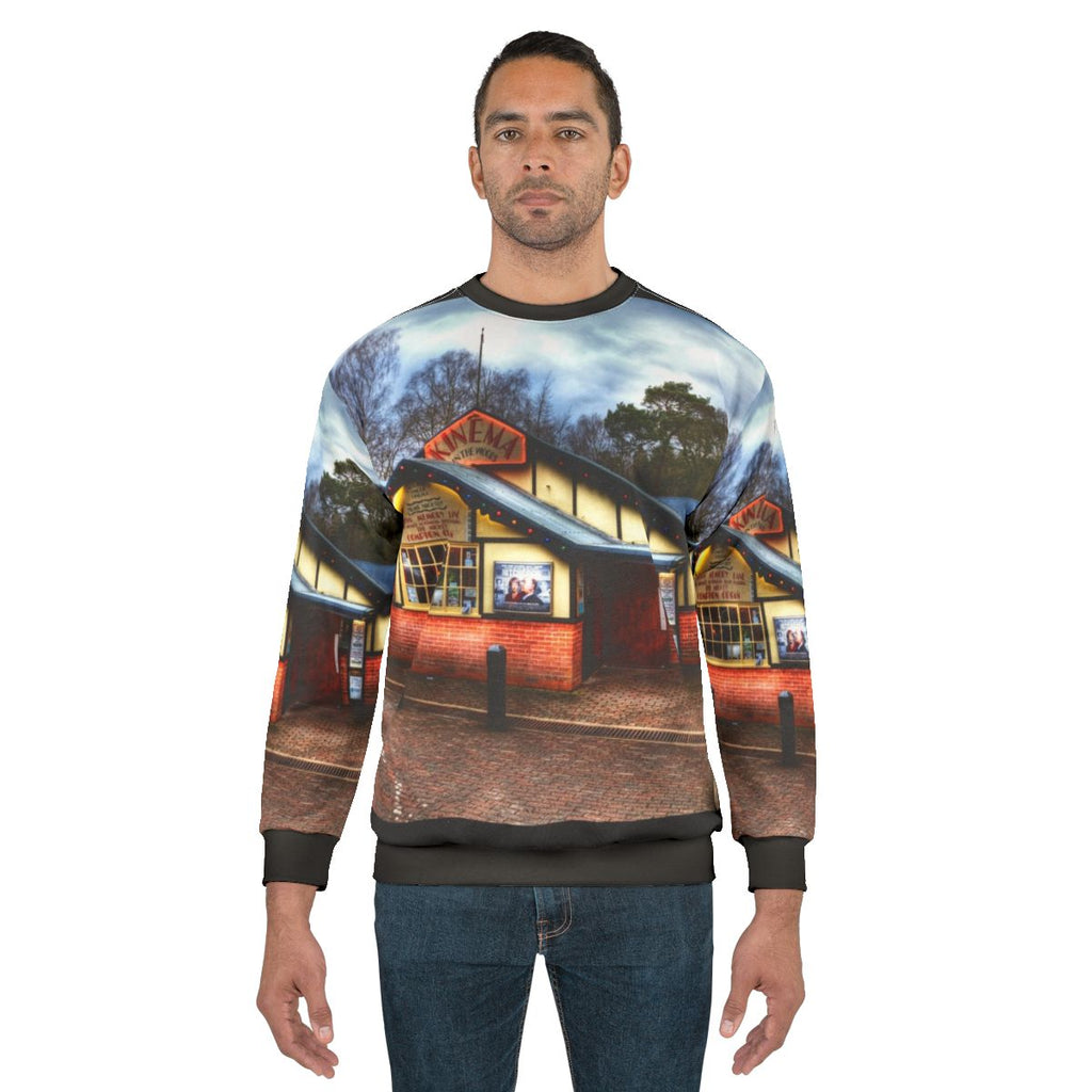 Kinema in the Woods Sweatshirt with Dramatic Landscape Design