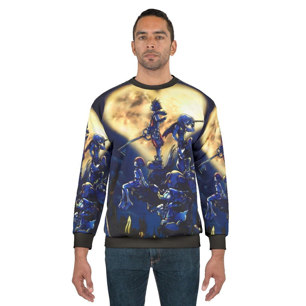 Kingdom Hearts Inspired Sweatshirt with Sora, Riku, and Kairi
