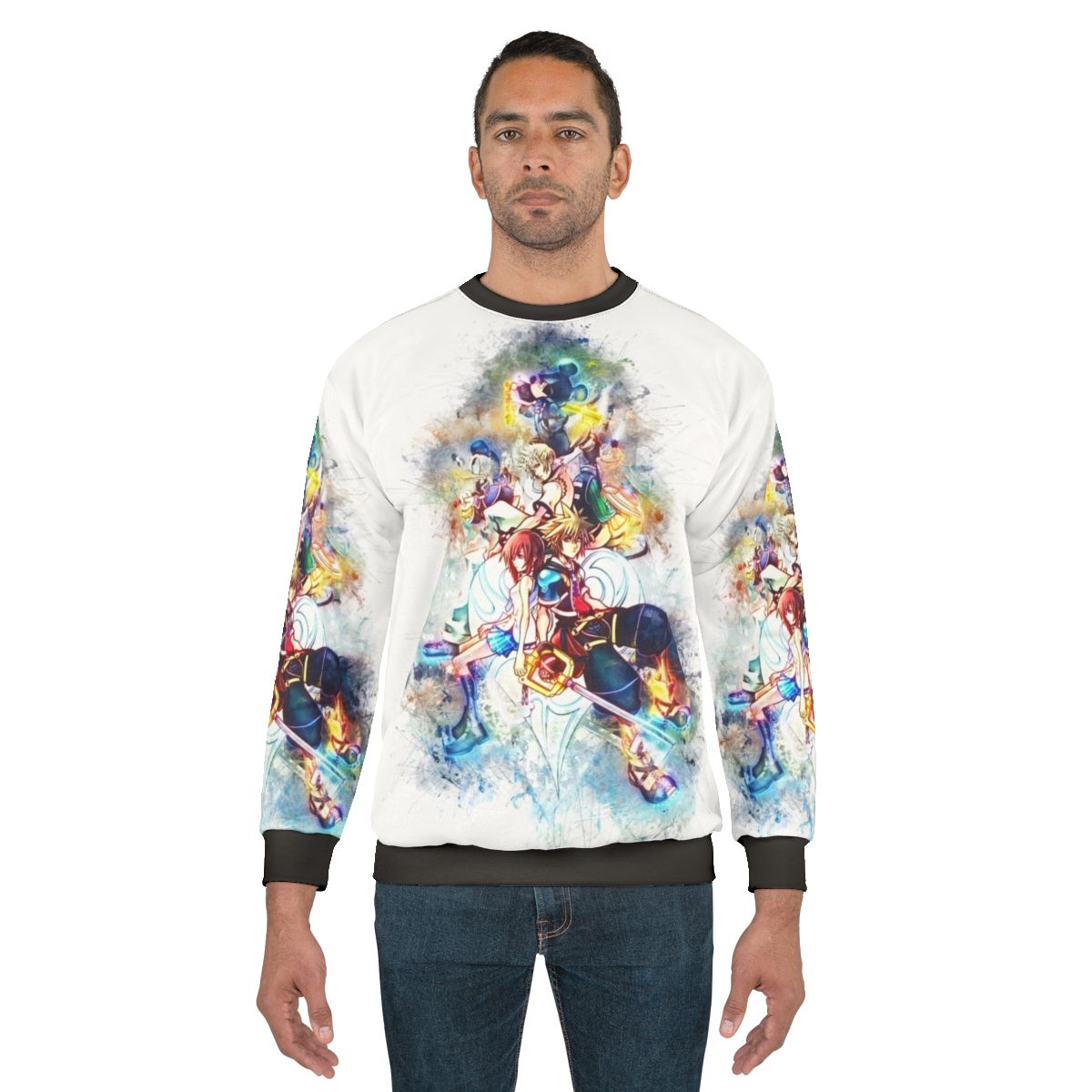 Kingdom Hearts Family Sweatshirt Featuring Sora and Friends