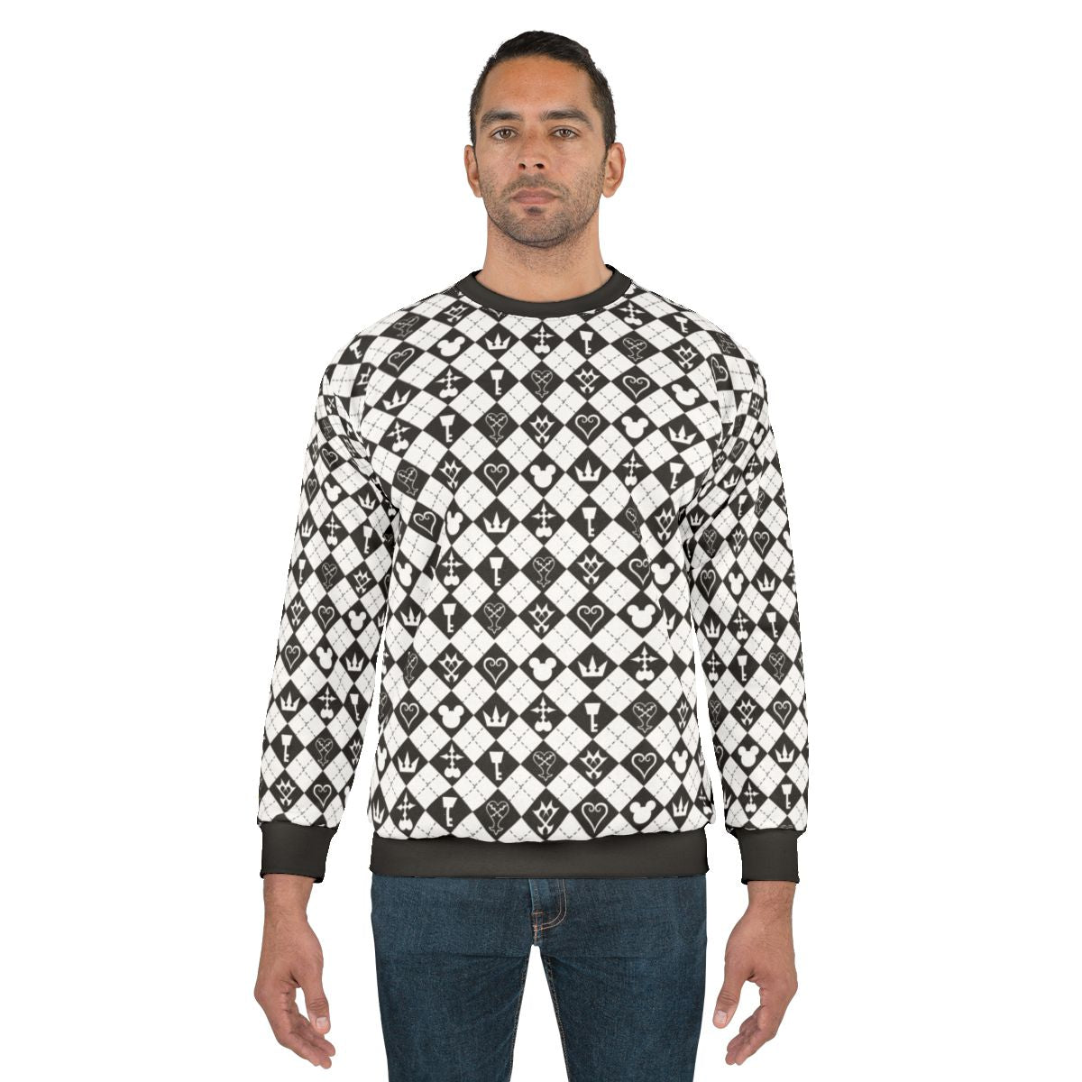 Kingdom Hearts Sweatshirt with Sora, Riku, and Kairi characters
