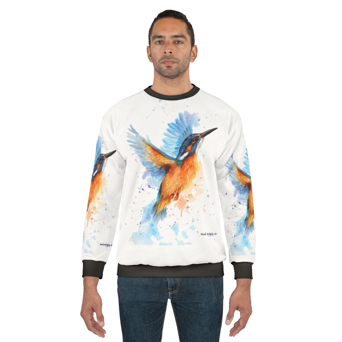 Colorful Kingfisher Watercolor Sweatshirt