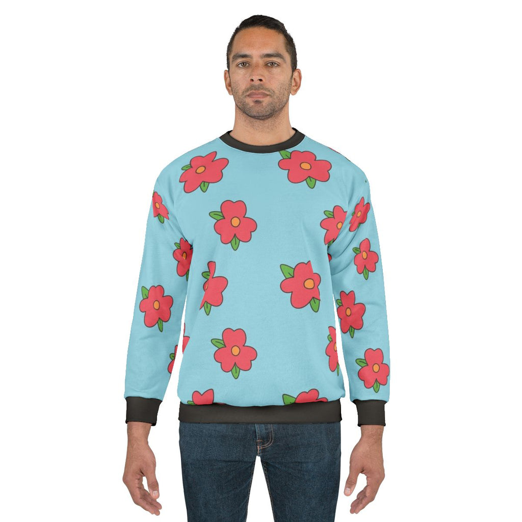 King-Size Homer Simpson Flowers Sweatshirt