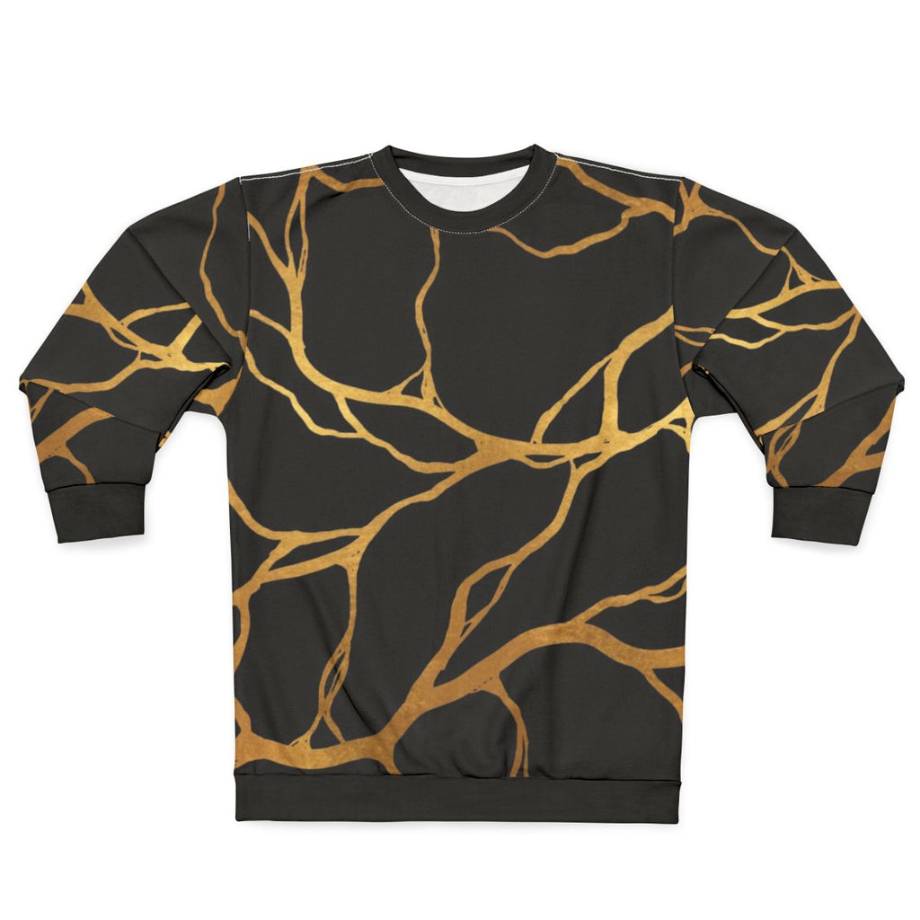 Kintsugi Sweatshirt with Ceramic Pattern Design