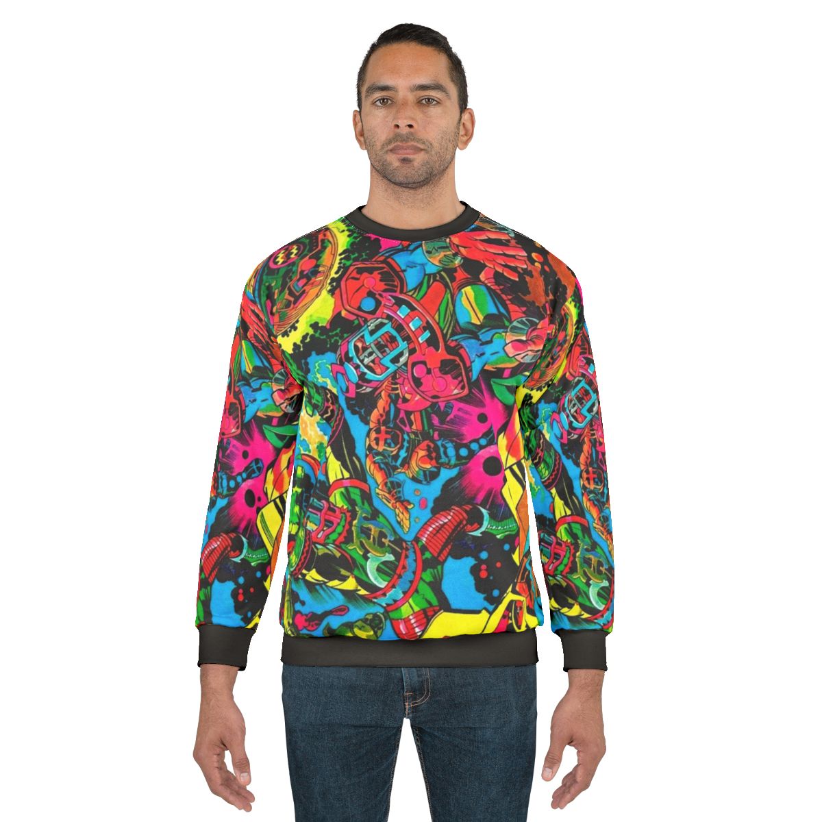 Kirby inspired retro pop art graphic sweatshirt
