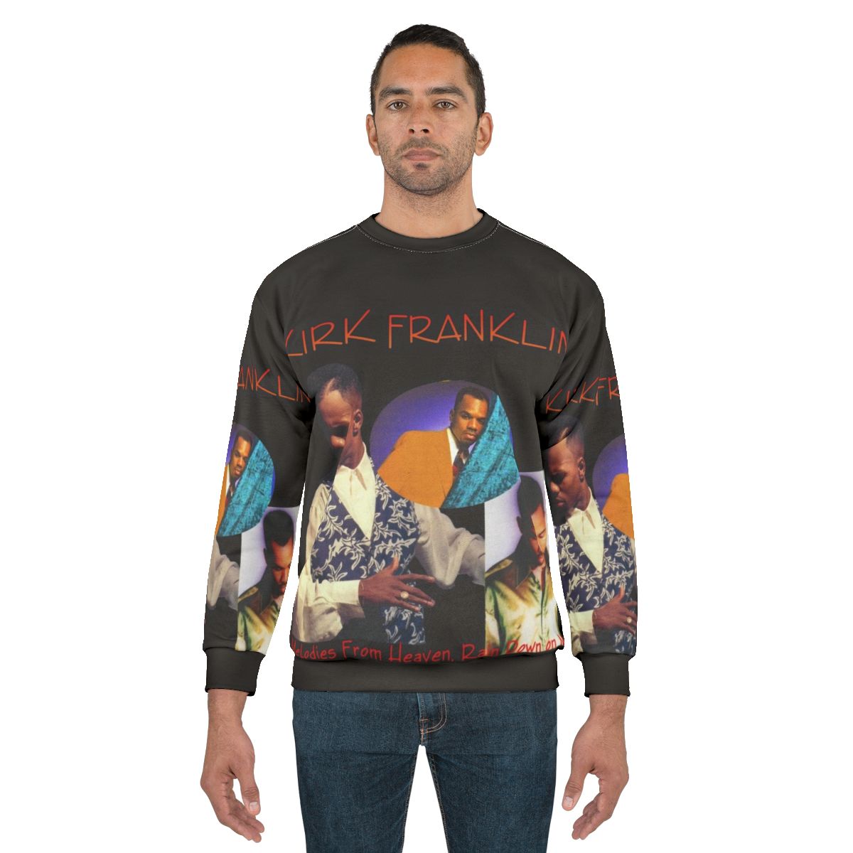 Stylish Kirk Franklin Sweatshirt with 90s Music Aesthetic and Black Excellence Design