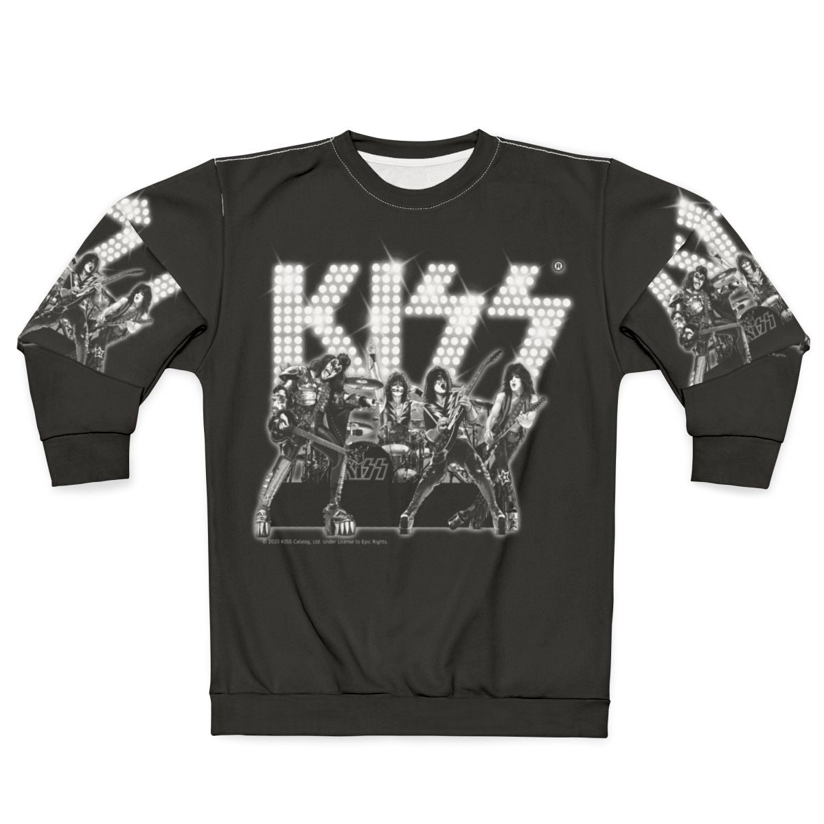 Kiss Band Concert Sweatshirt featuring the iconic Kiss band logo and members