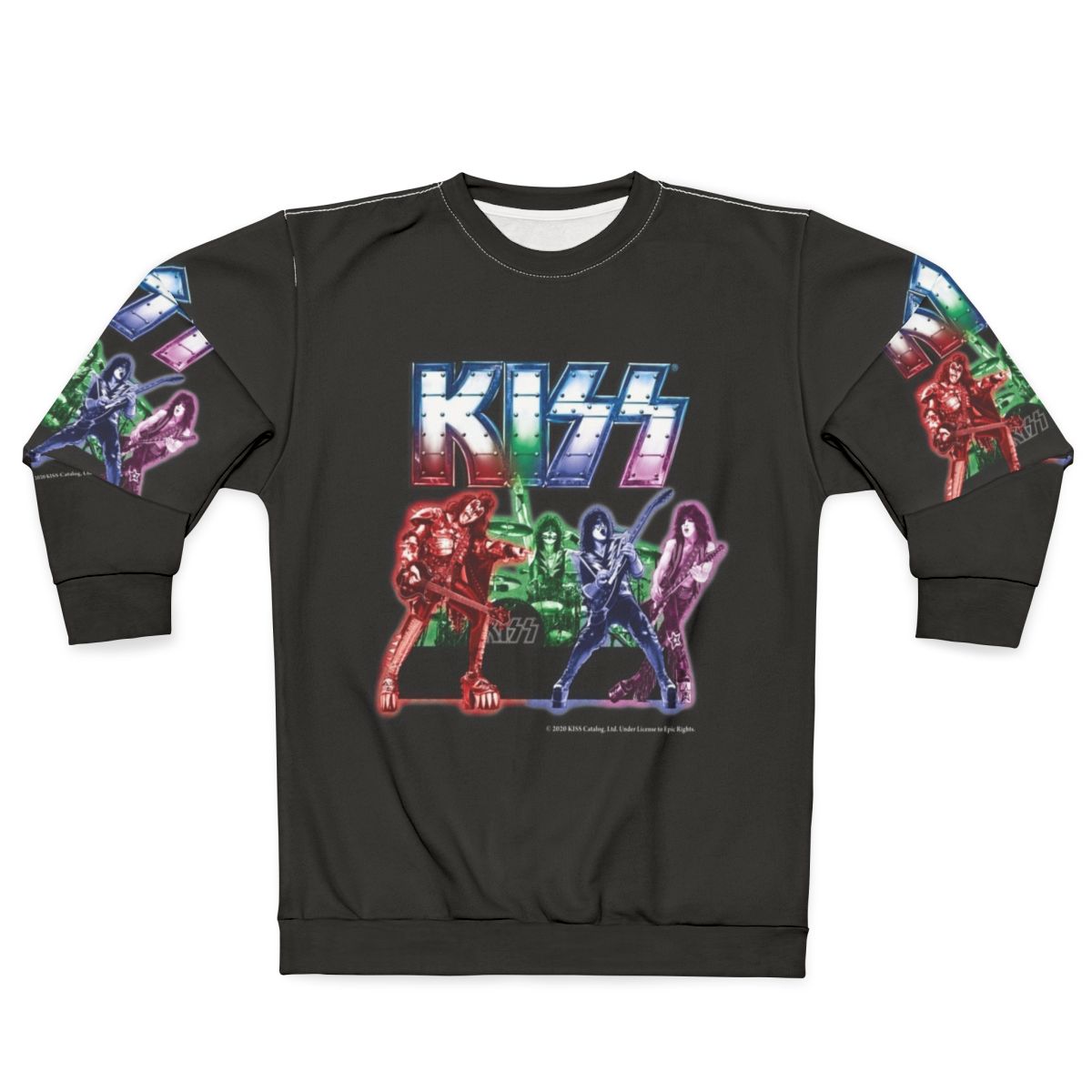 Kiss band sweatshirt with iconic band logo and members
