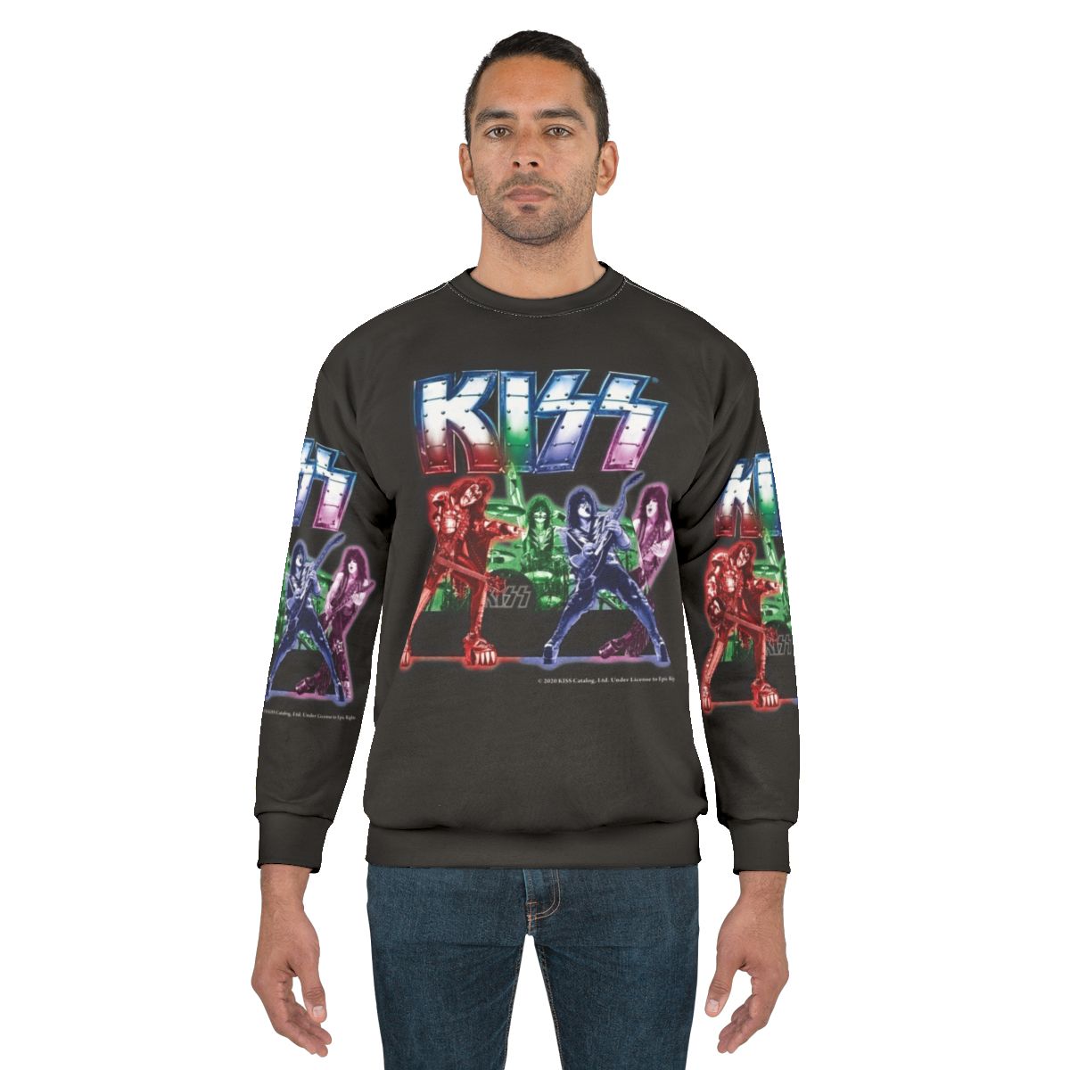 Kiss band sweatshirt with iconic band logo and members