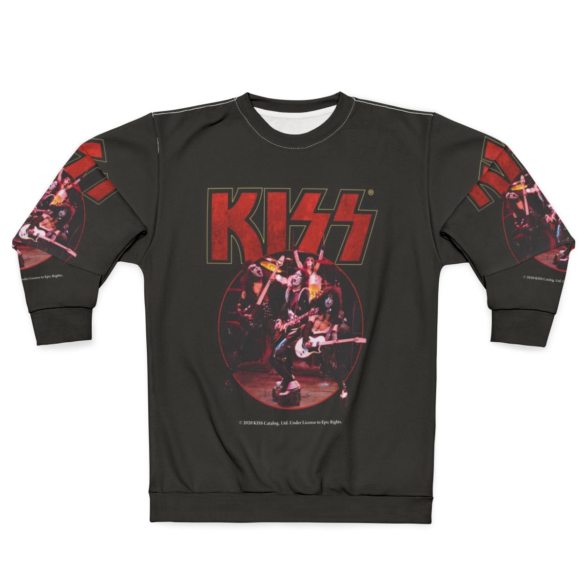 Kiss Band Sweatshirt with Band Members and Logo