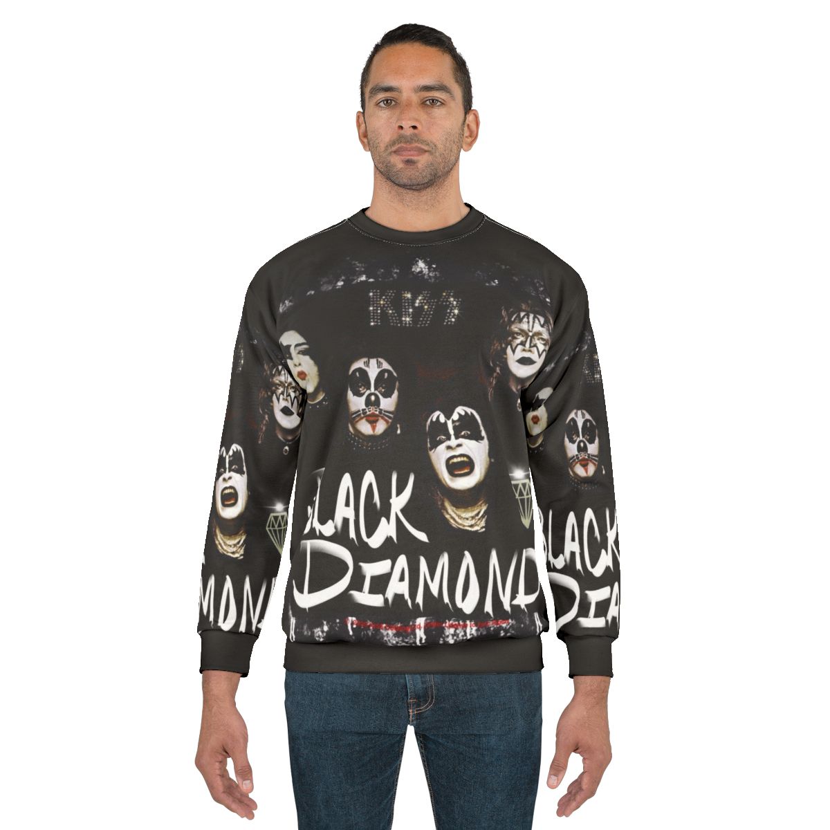 Vintage KISS band fan art printed sweatshirt
