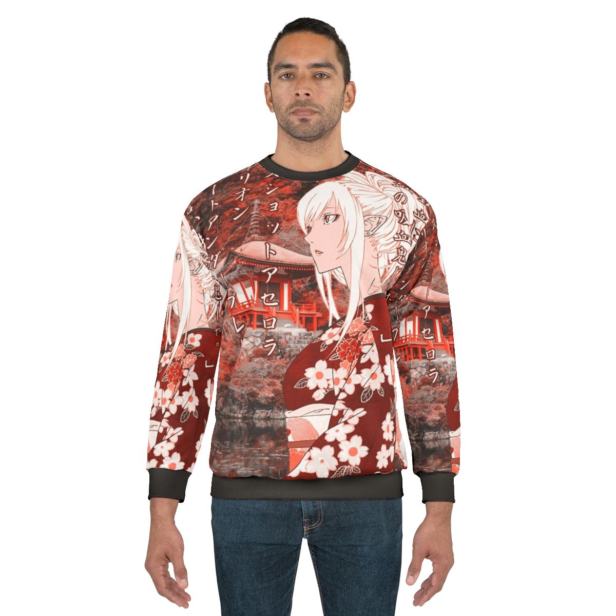 Kiss Shot Yukata Sweatshirt 2 - Anime Inspired Japanese Scenery Design