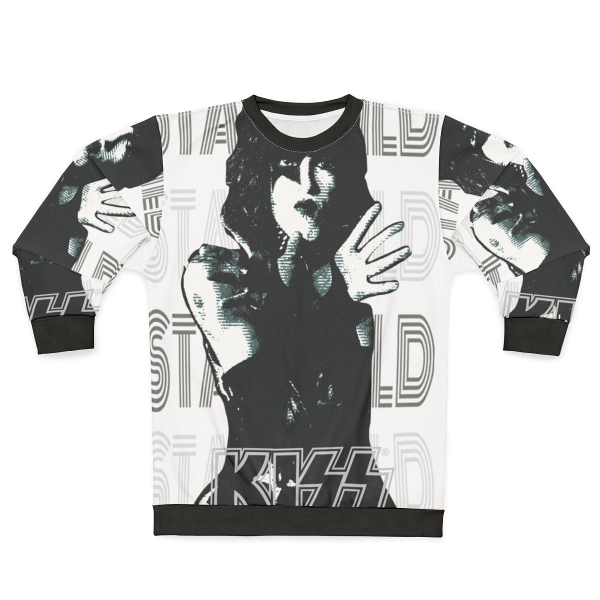 Kiss Starchild White Background Sweatshirt