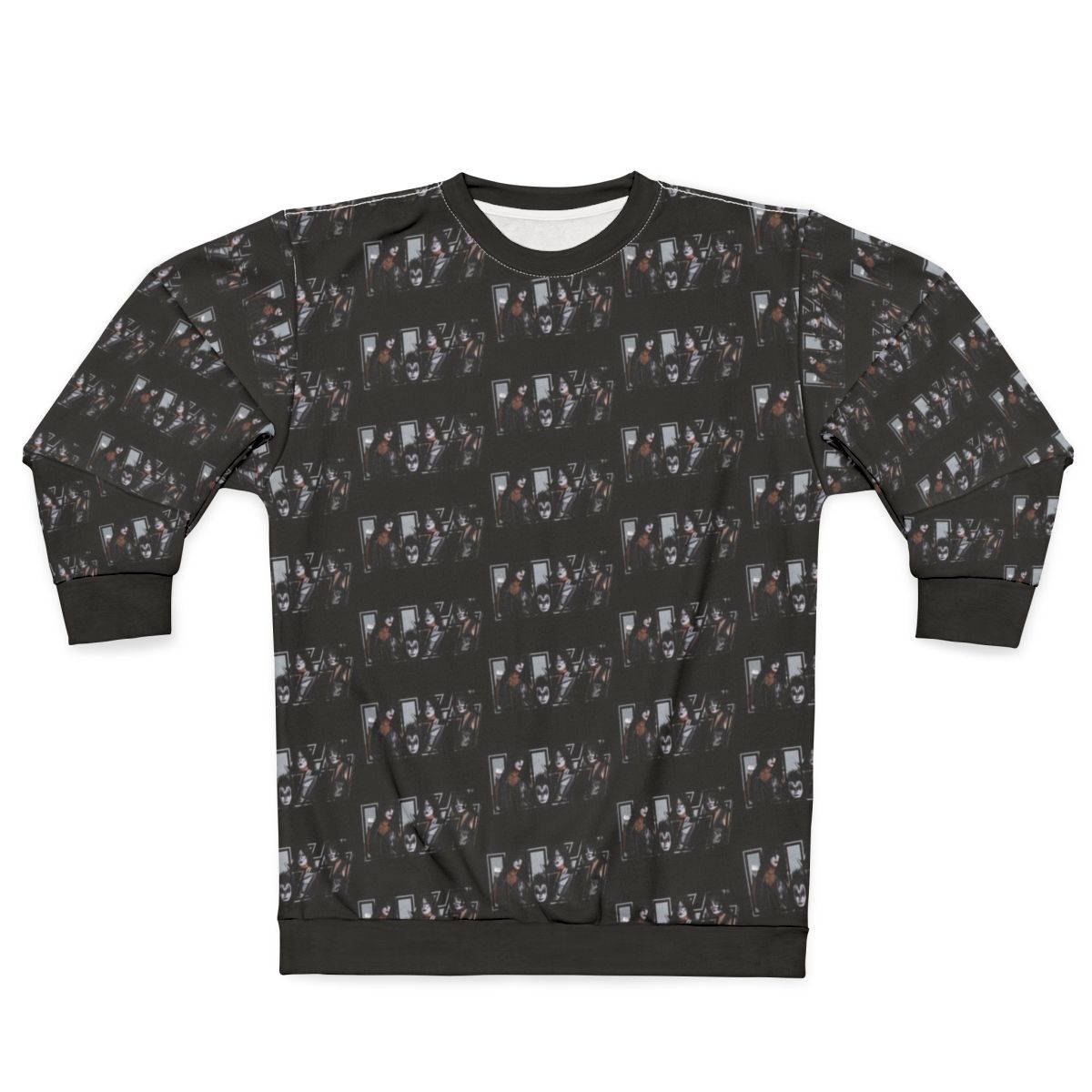 Kiss the Band Classic Poster Logo Dark Sweatshirt