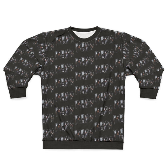 Kiss the Band Classic Poster Logo Dark Sweatshirt