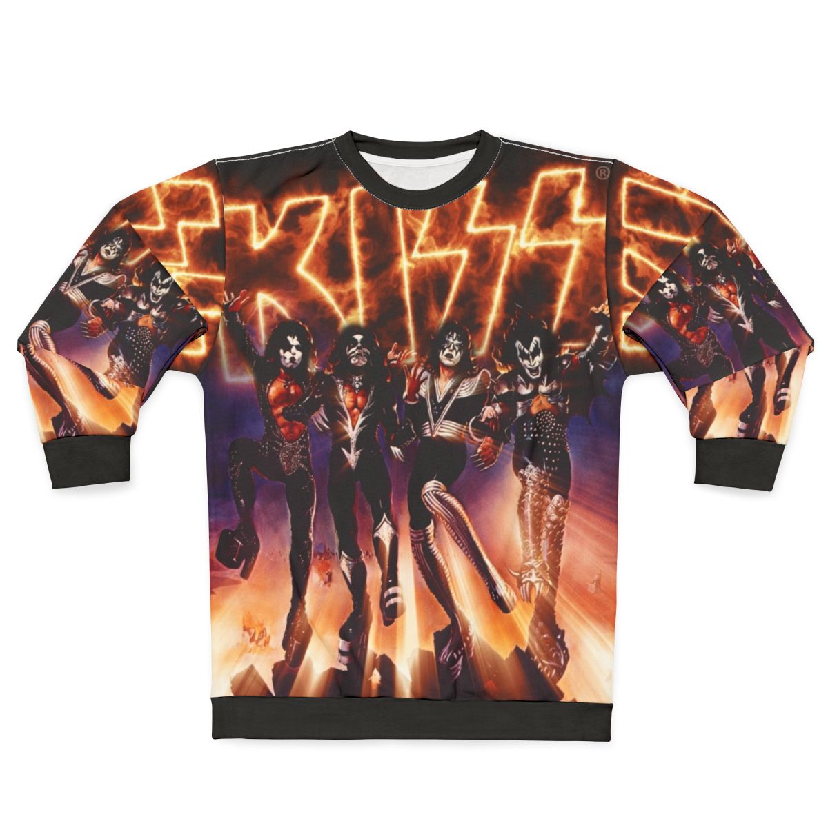 Kiss Band Destroyer Logo Sweatshirt - Heavy Metal Music