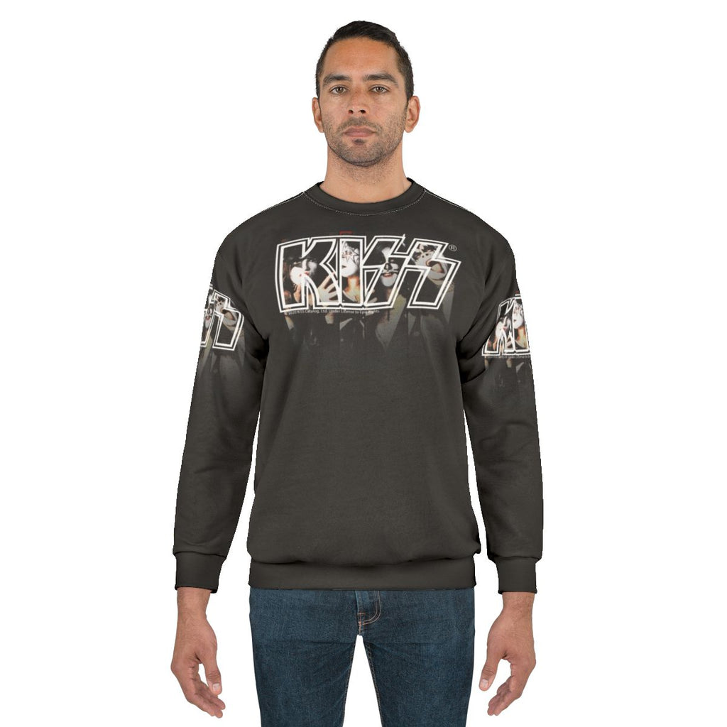 KISS band logo sweatshirt with members