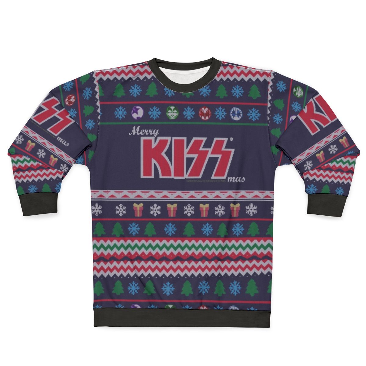 Kiss the Band ugly Christmas sweater sweatshirt